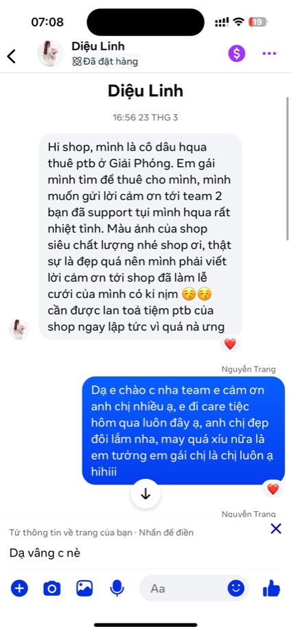 Tin nhắn khách