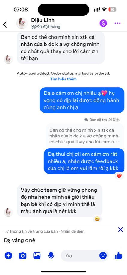 Tin nhắn khách